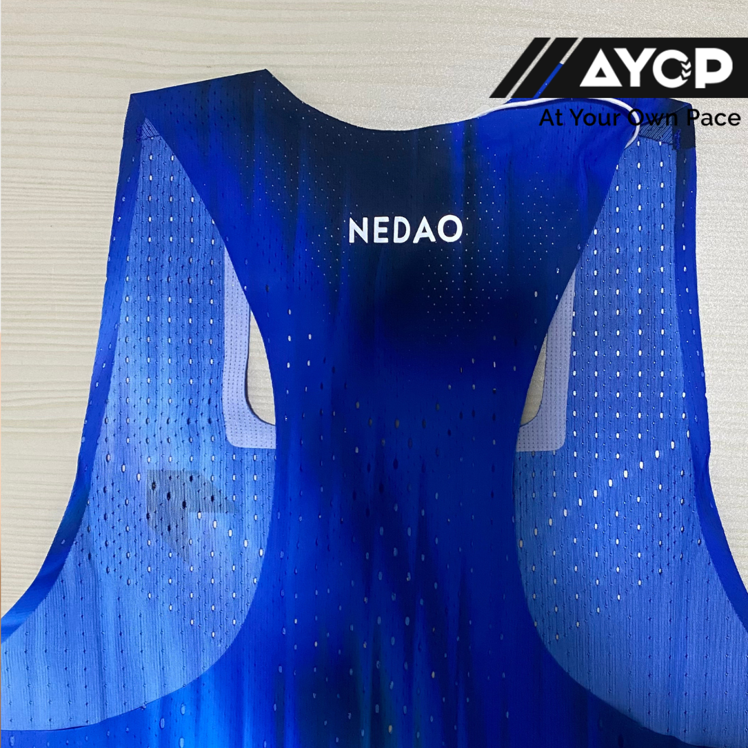 Nedao QiFlow Vortex Aurora Running Singlet - Nedao Blue