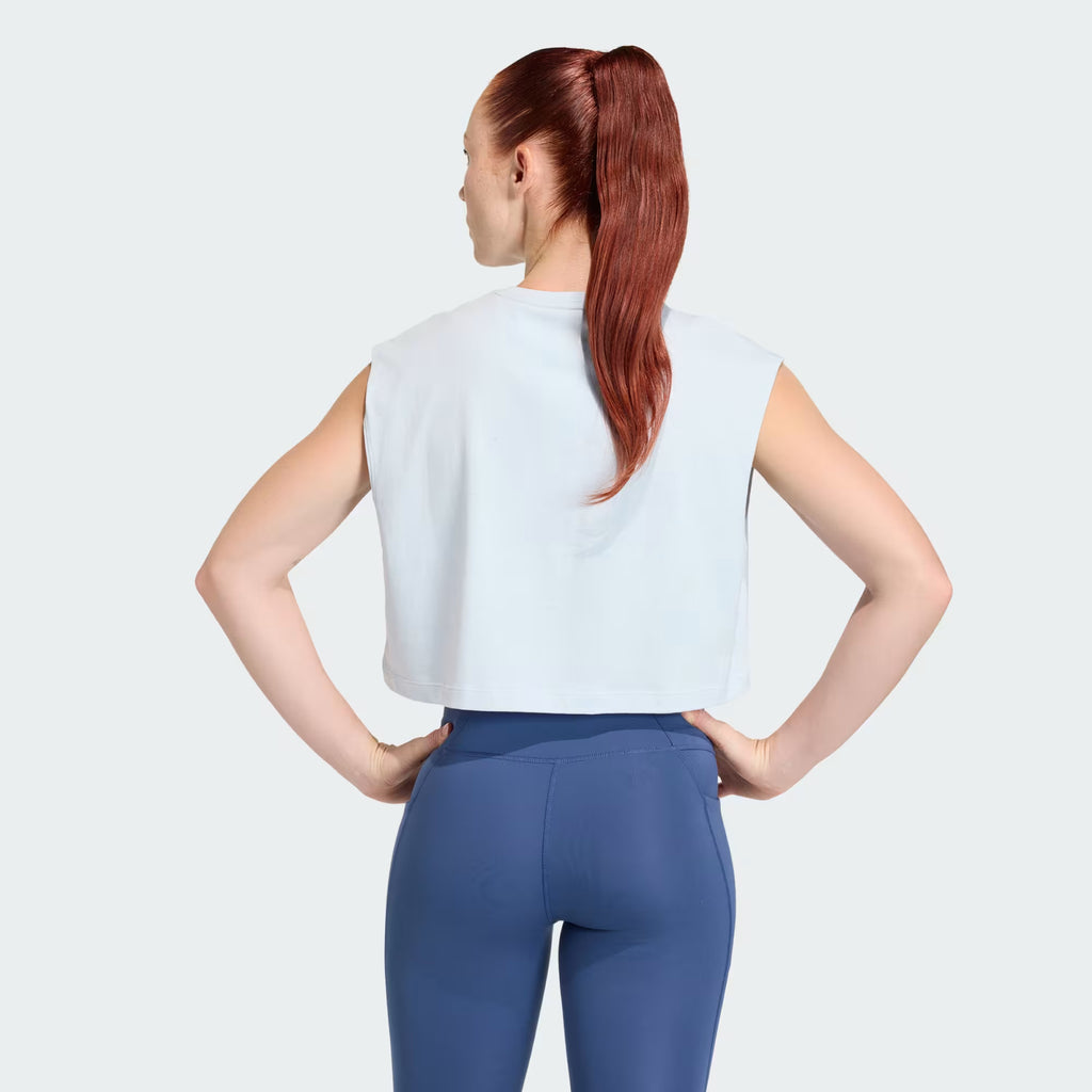 Adidas Adi365 Running Essentials Crop Top - Crystal Sky