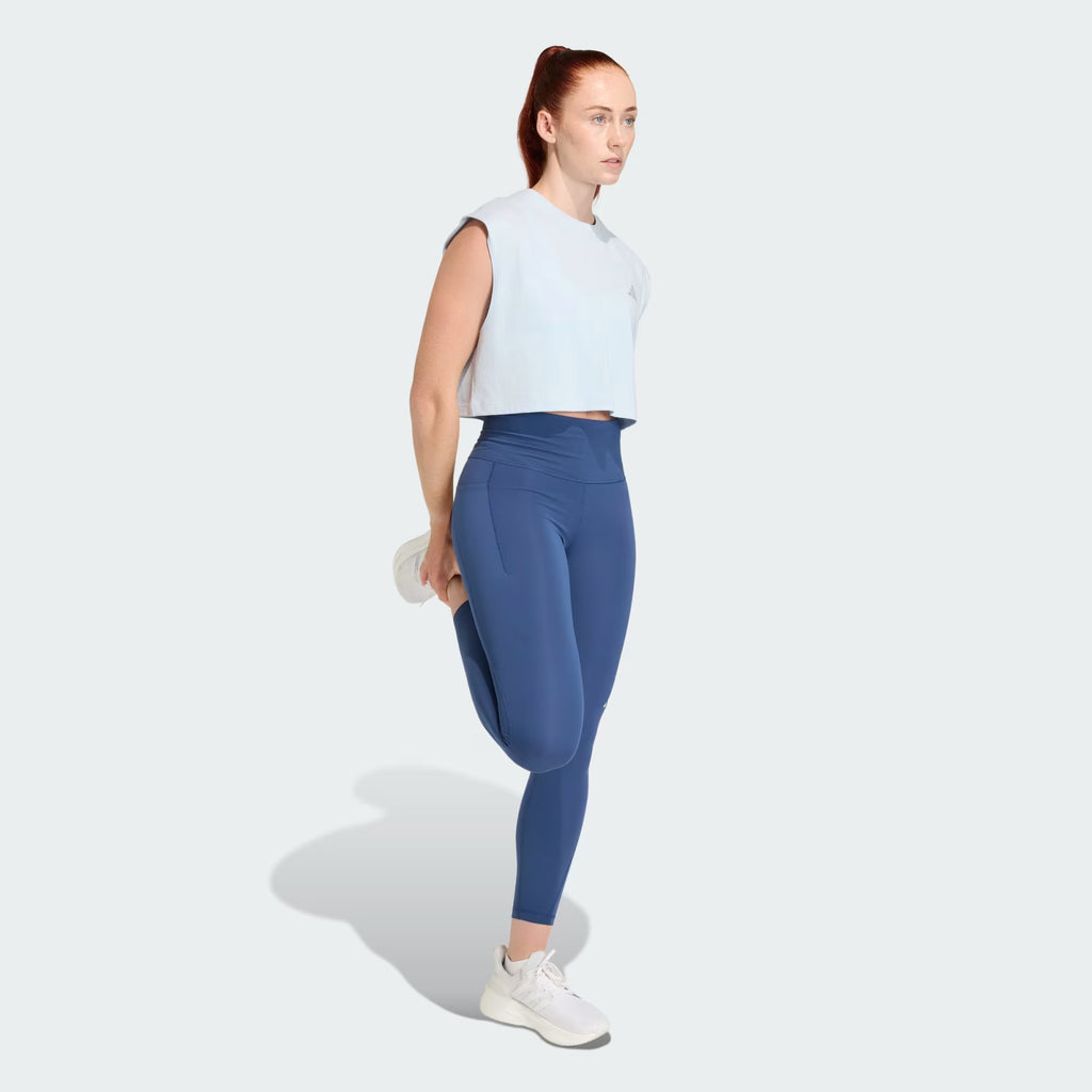 Adidas Adi365 Running Essentials Crop Top - Crystal Sky