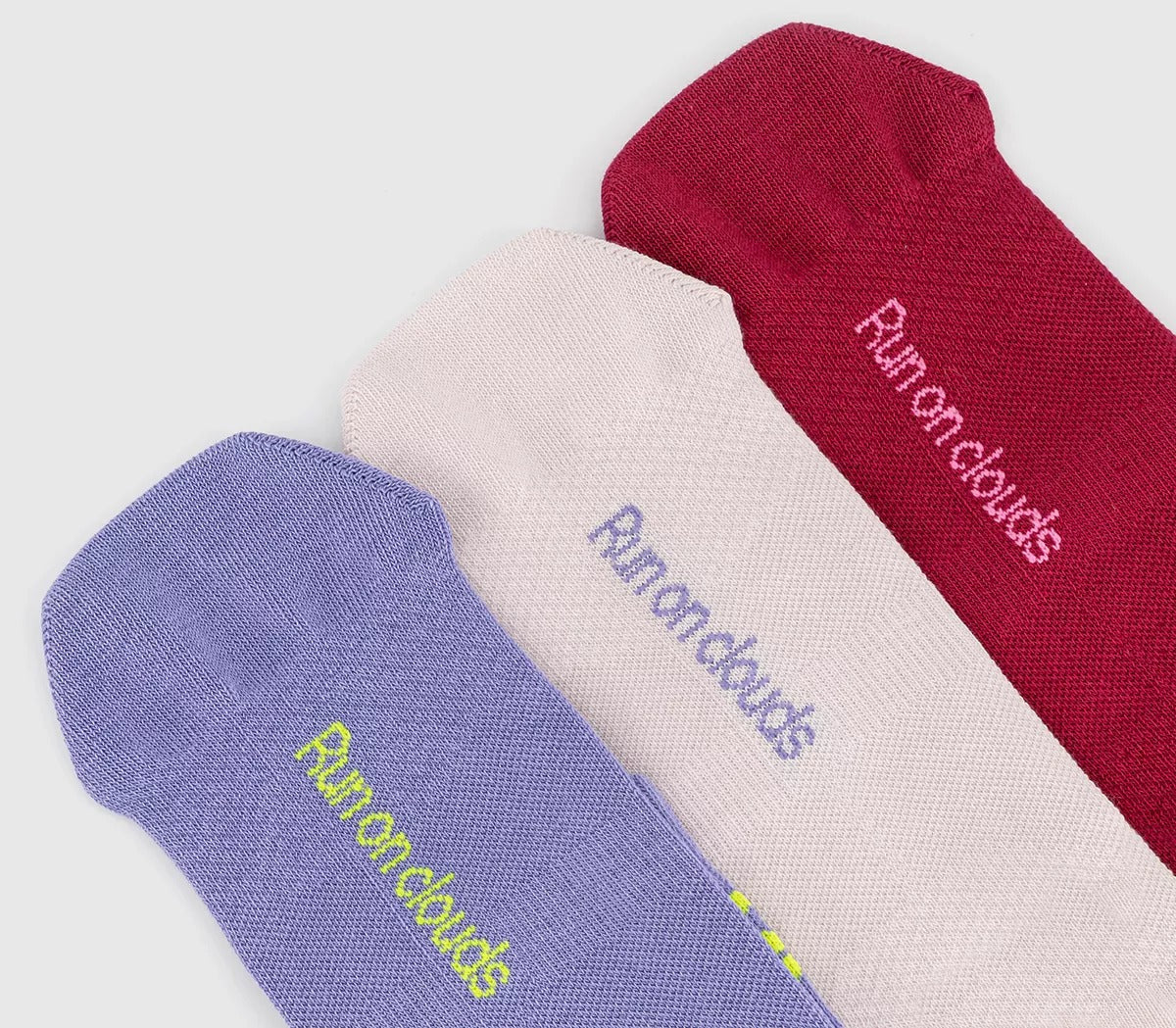 (3 Pair) ON Running High Crew Socks - Orchid Comet