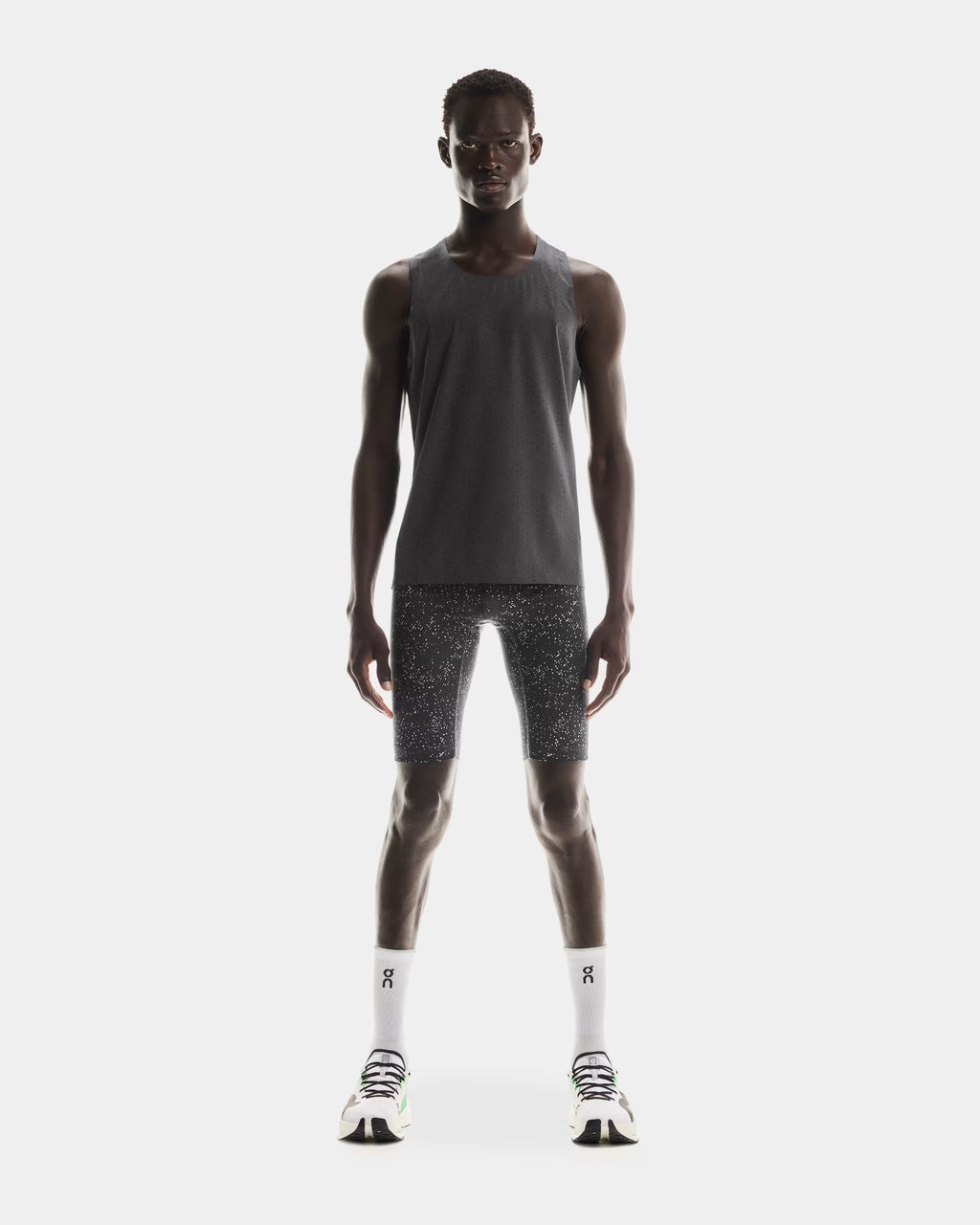 ON Running Race Half Men's Tights - Iron Glacier