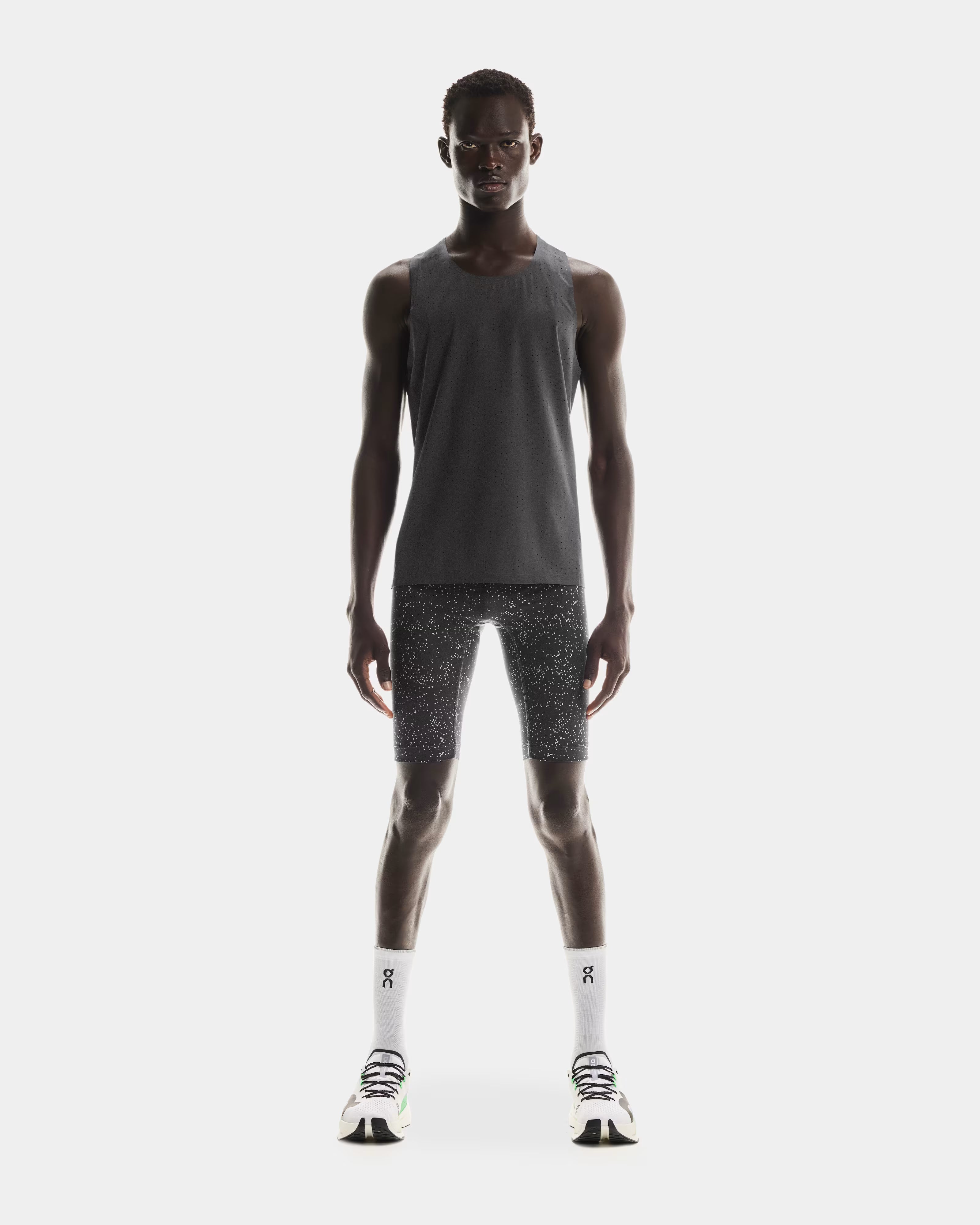ON Running Race Half Men's Tights - Iron Glacier