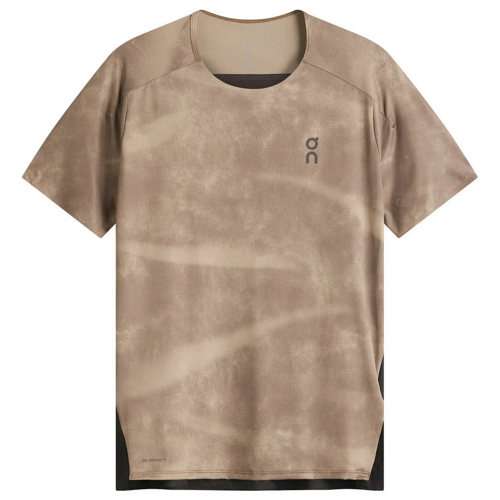 On Performance-T AOP Men's Running Top - Cinder Black