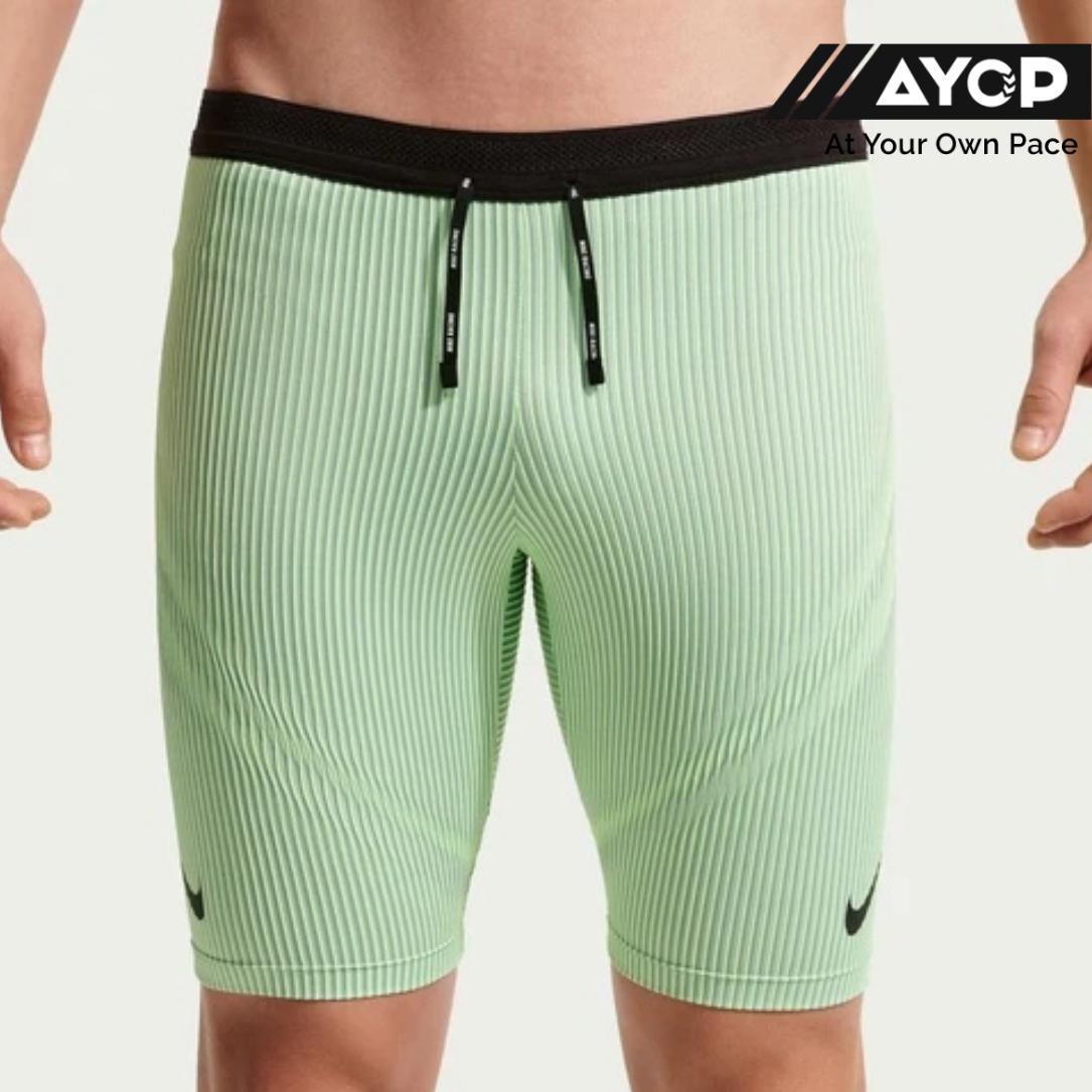 Nike Dri-FIT Aeroswift Half Men's Running Tights - Lime Blast