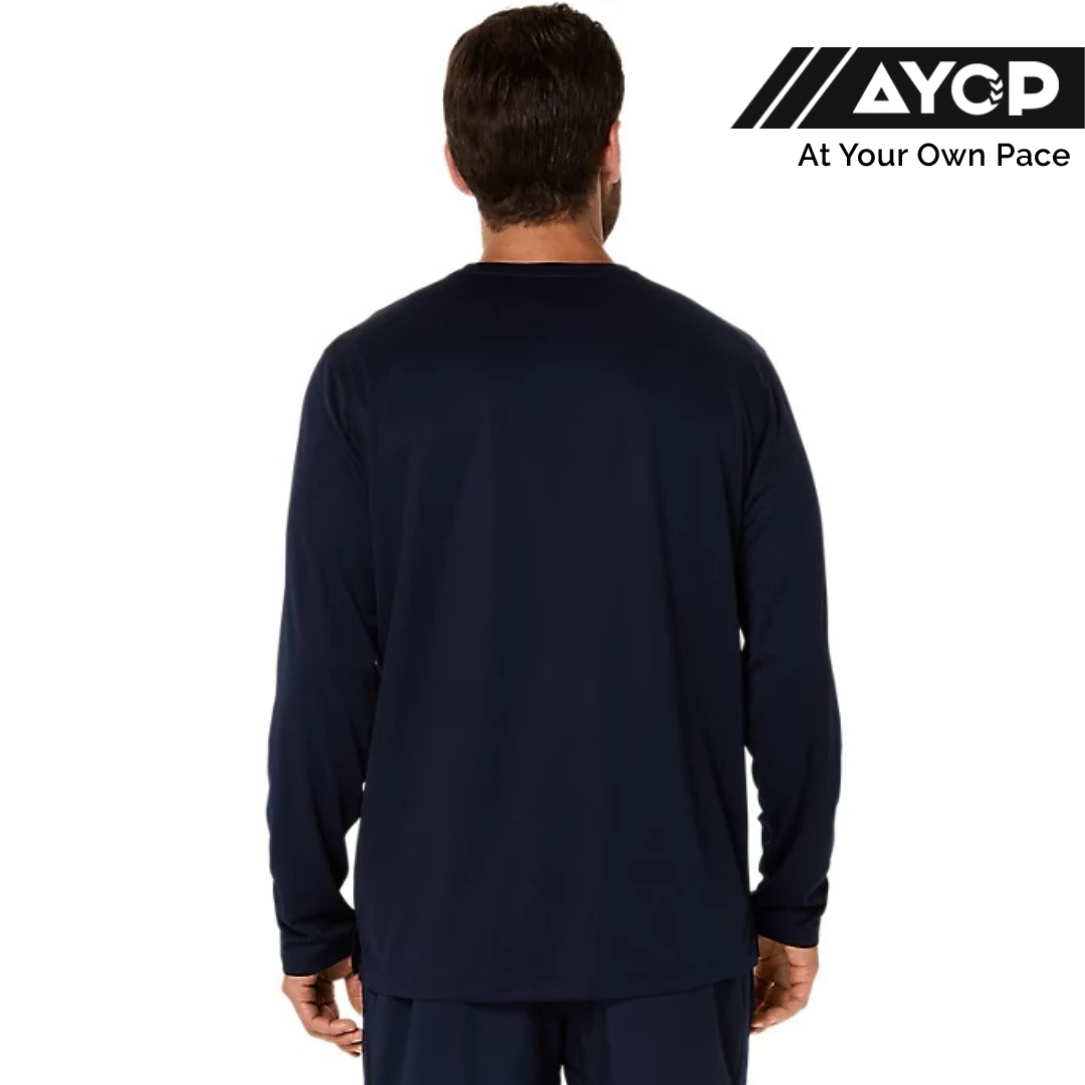 Asics Silver Long Sleeve Men's Running Top - Midnight Black
