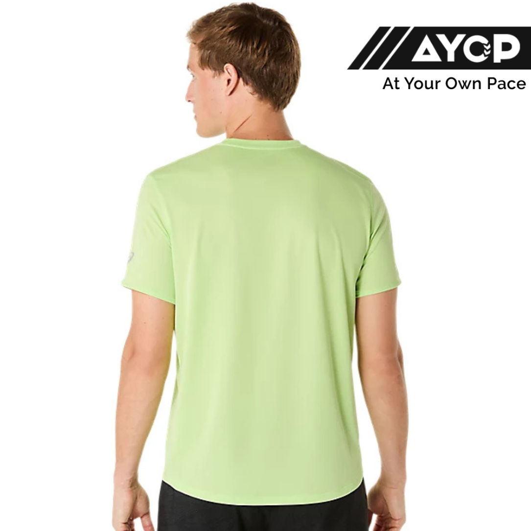 Asics Fujitrail Logo Short Sleeve Men's Running Tops - Lime Green