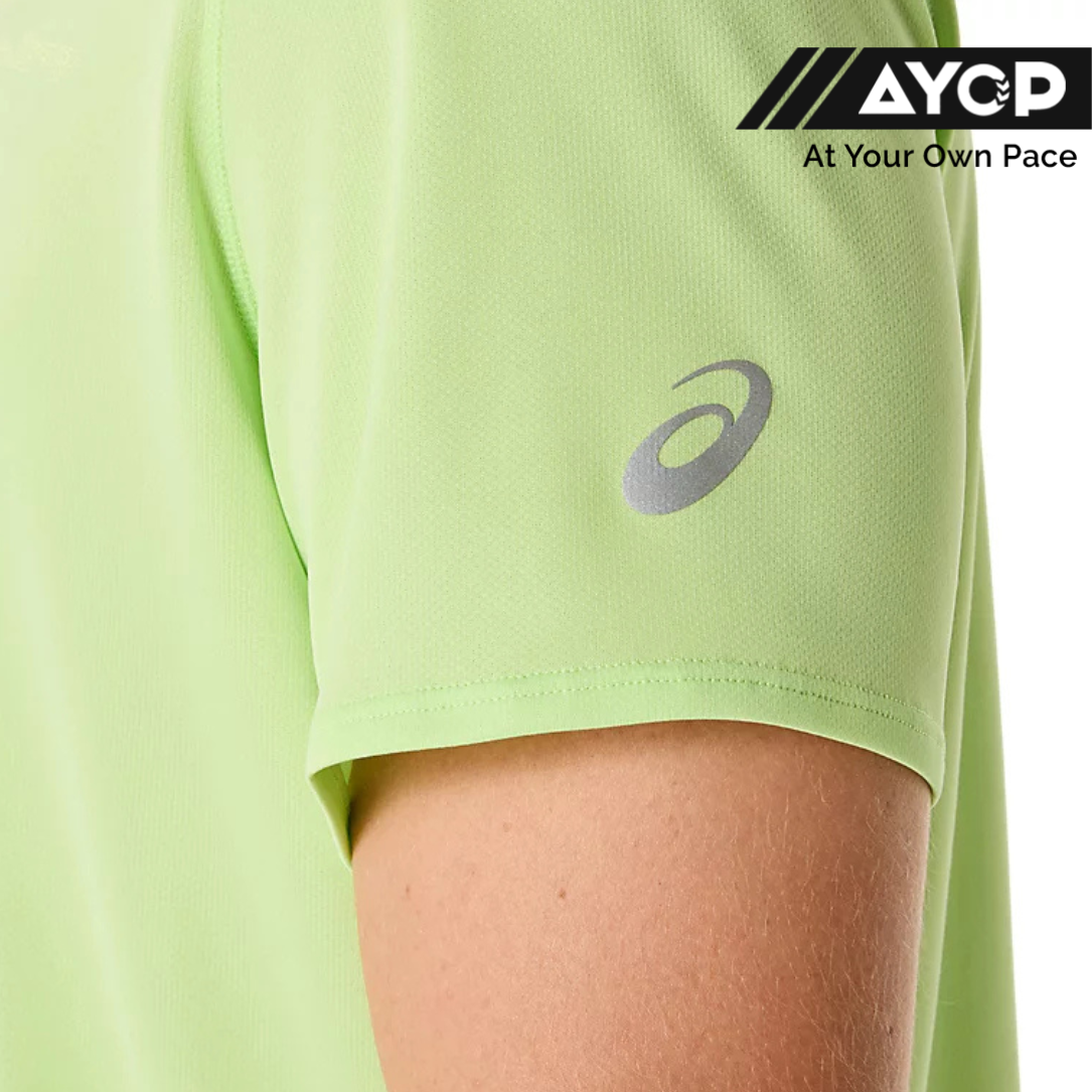 Asics Fujitrail Logo Short Sleeve Men's Running Tops - Lime Green