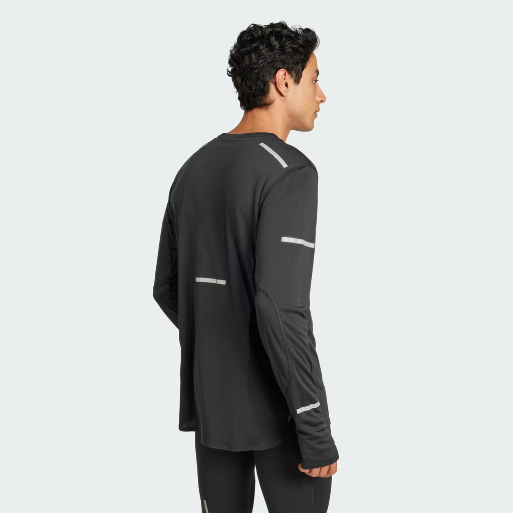 Adidas Ultimate Reflective Long Sleeve Men's Running Tops - Black