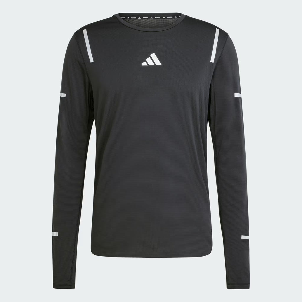 Adidas Ultimate Reflective Long Sleeve Men's Running Tops - Black
