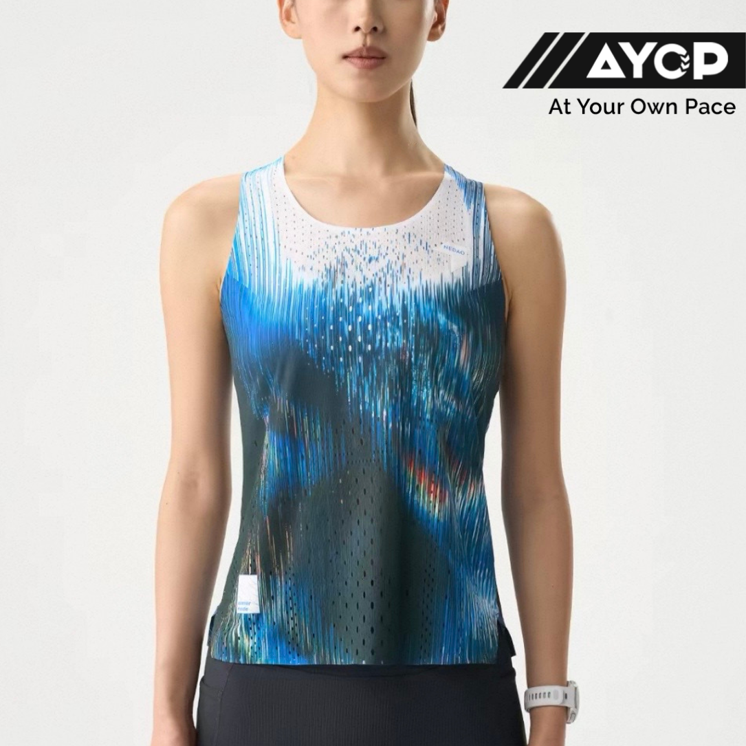 Nedao QiFlow Vortex Running Singlet - Navy Blue