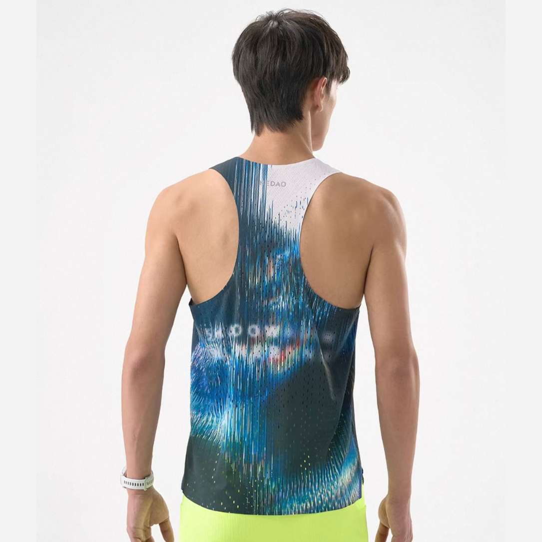 Nedao QiFlow Vortex Running Singlet - Navy Blue