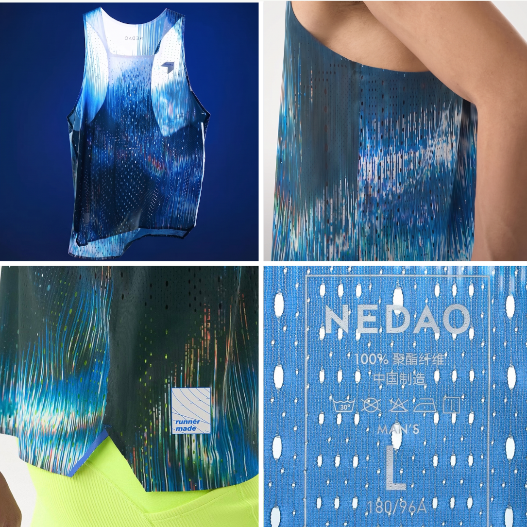 Nedao QiFlow Vortex Running Singlet - Navy Blue