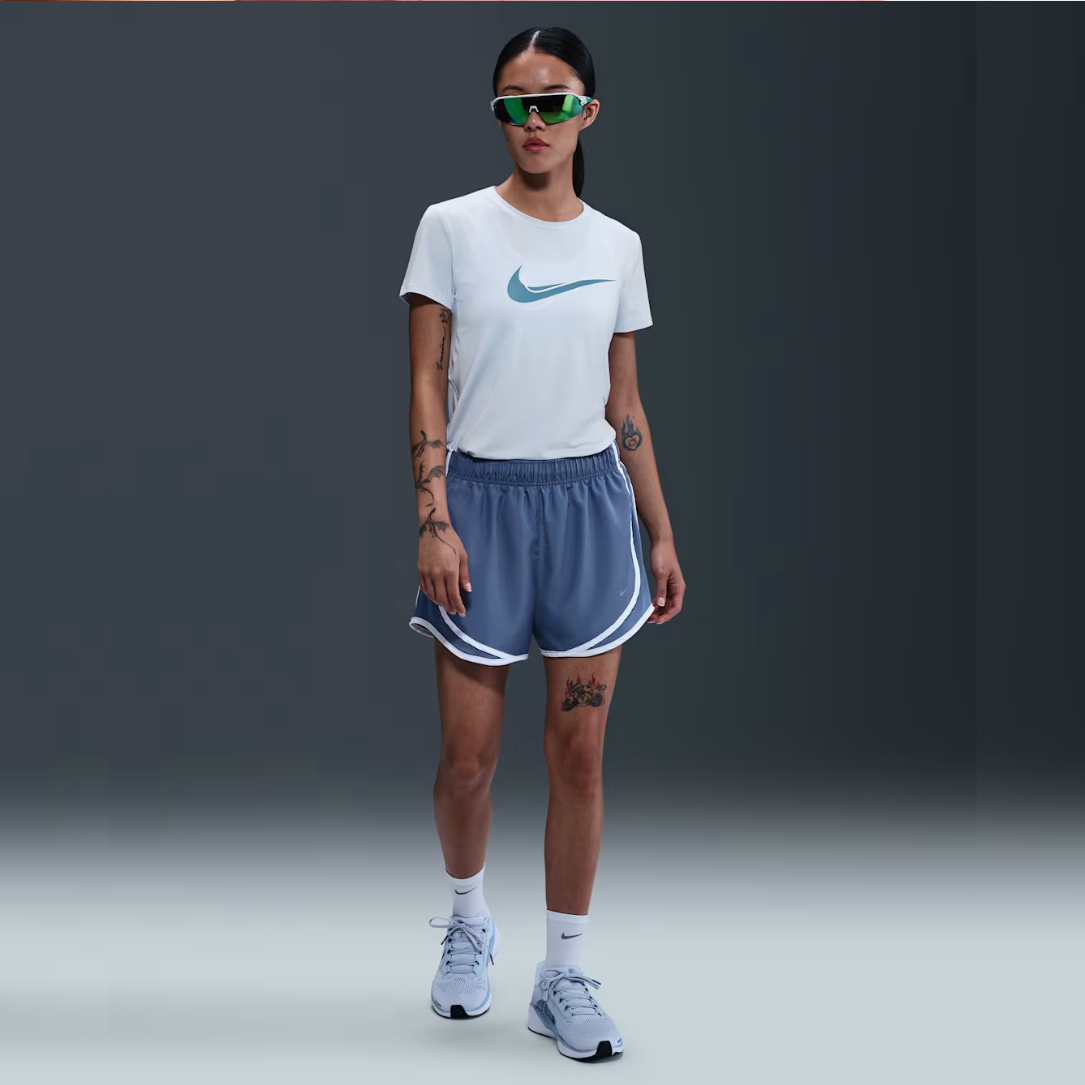 Nike Dri-FIT One Swoosh Short-Sleeve Women's Running Top - Blue Tint