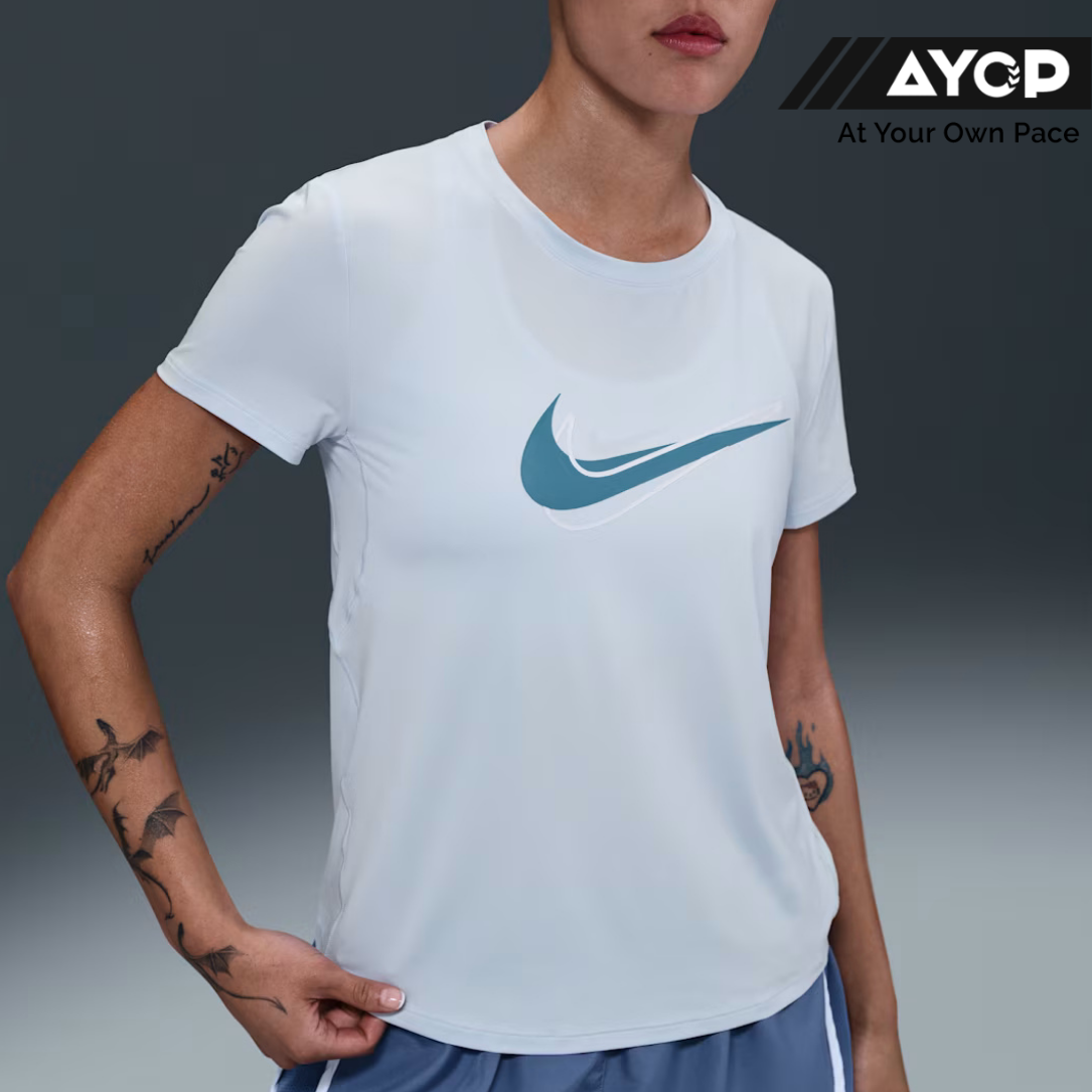 Nike Dri-FIT One Swoosh Short-Sleeve Women's Running Top - Blue Tint