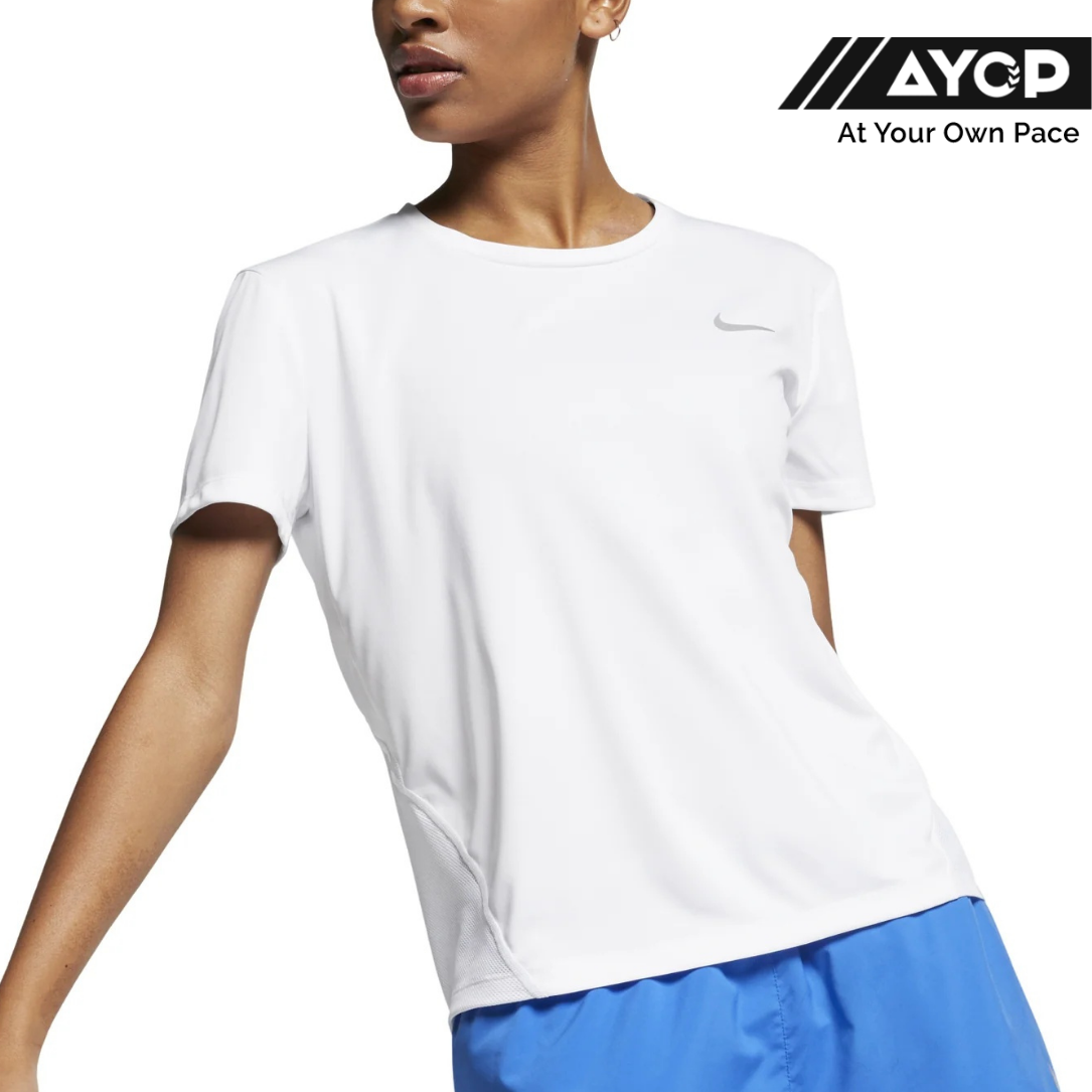 Nike Miler Short-Sleeve Women's Running Top - White