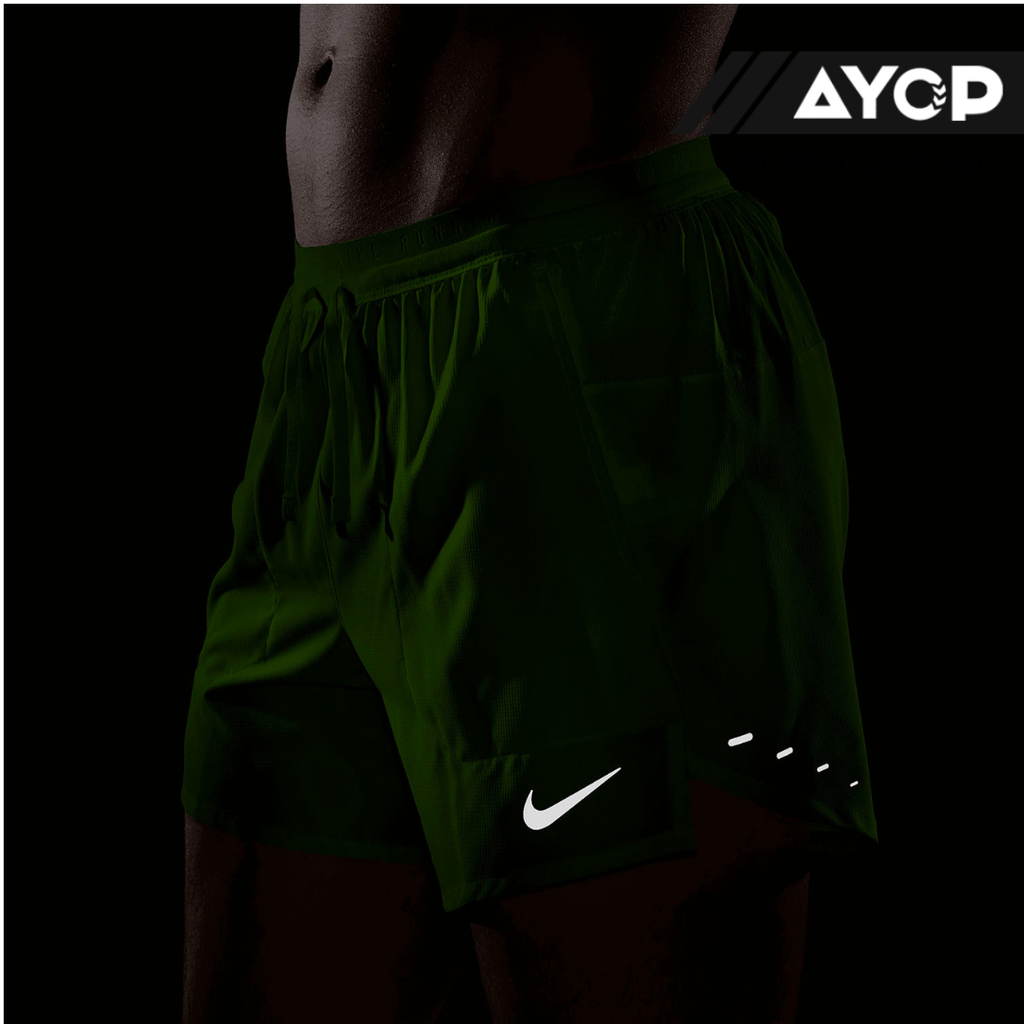 Nike Dri-FIT Stride 5 Inch Brief-Lined Men's Running Shorts - Volt Ice