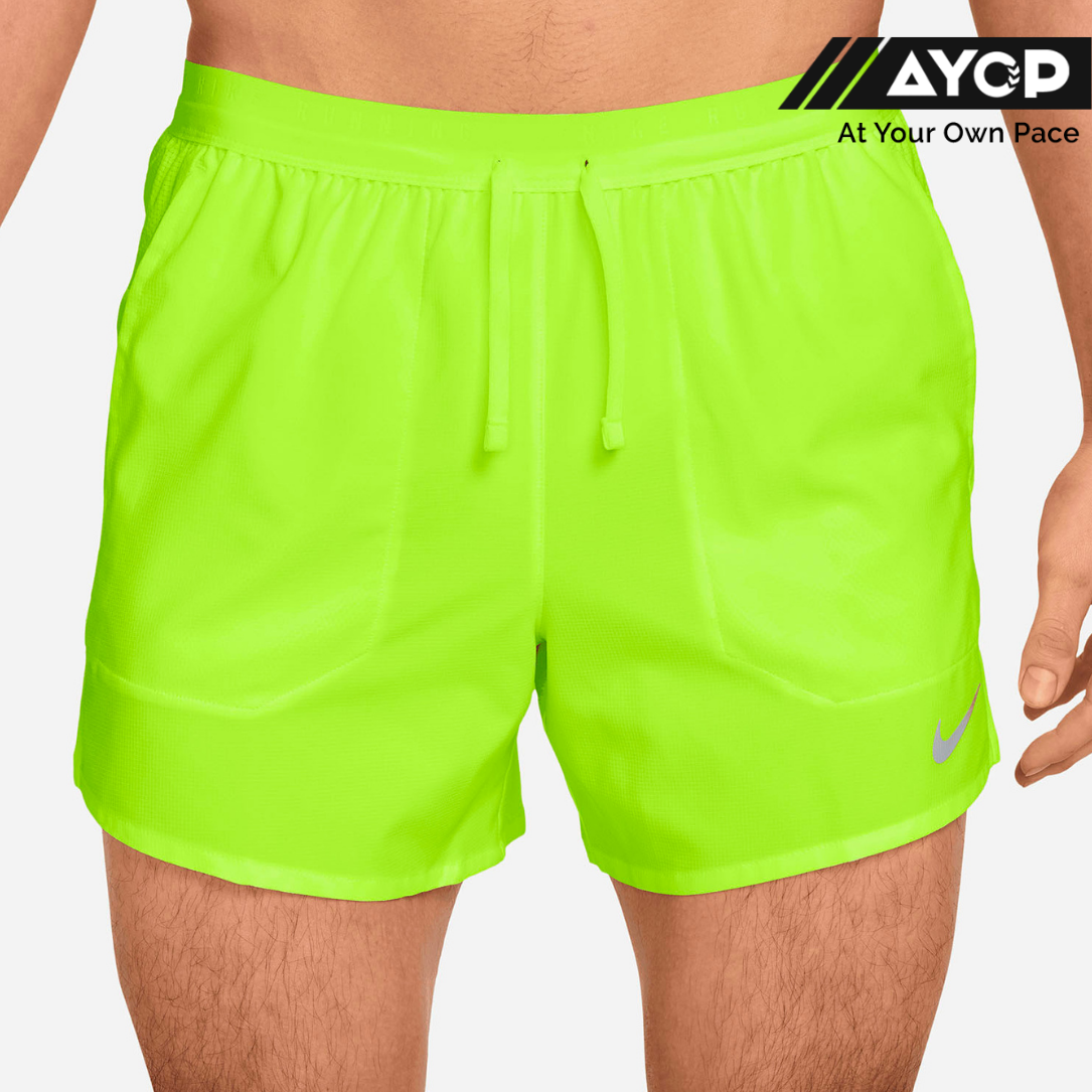 Nike Dri-FIT Stride 5 Inch Brief-Lined Men's Running Shorts - Volt Ice