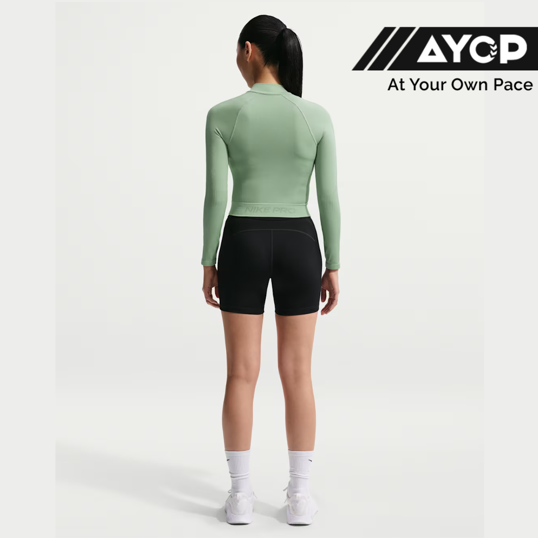 Nike Pro Full-Zip Women's Running Tops - Steam