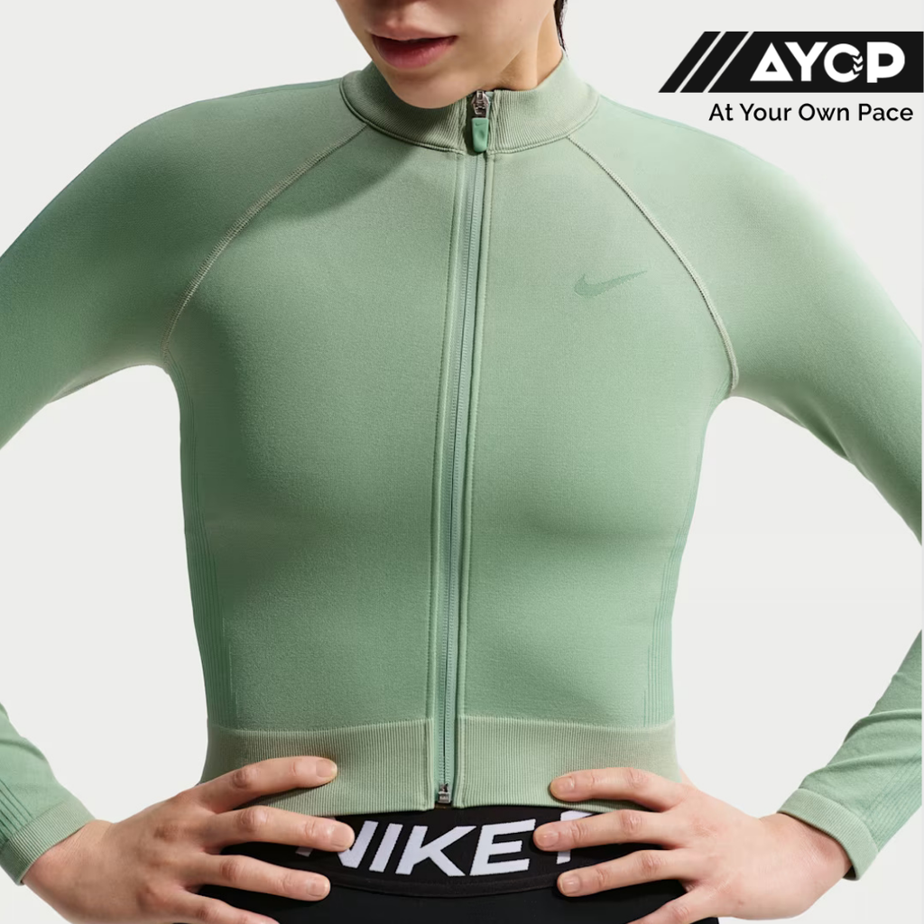 Nike Pro Full-Zip Women's Running Tops - Steam