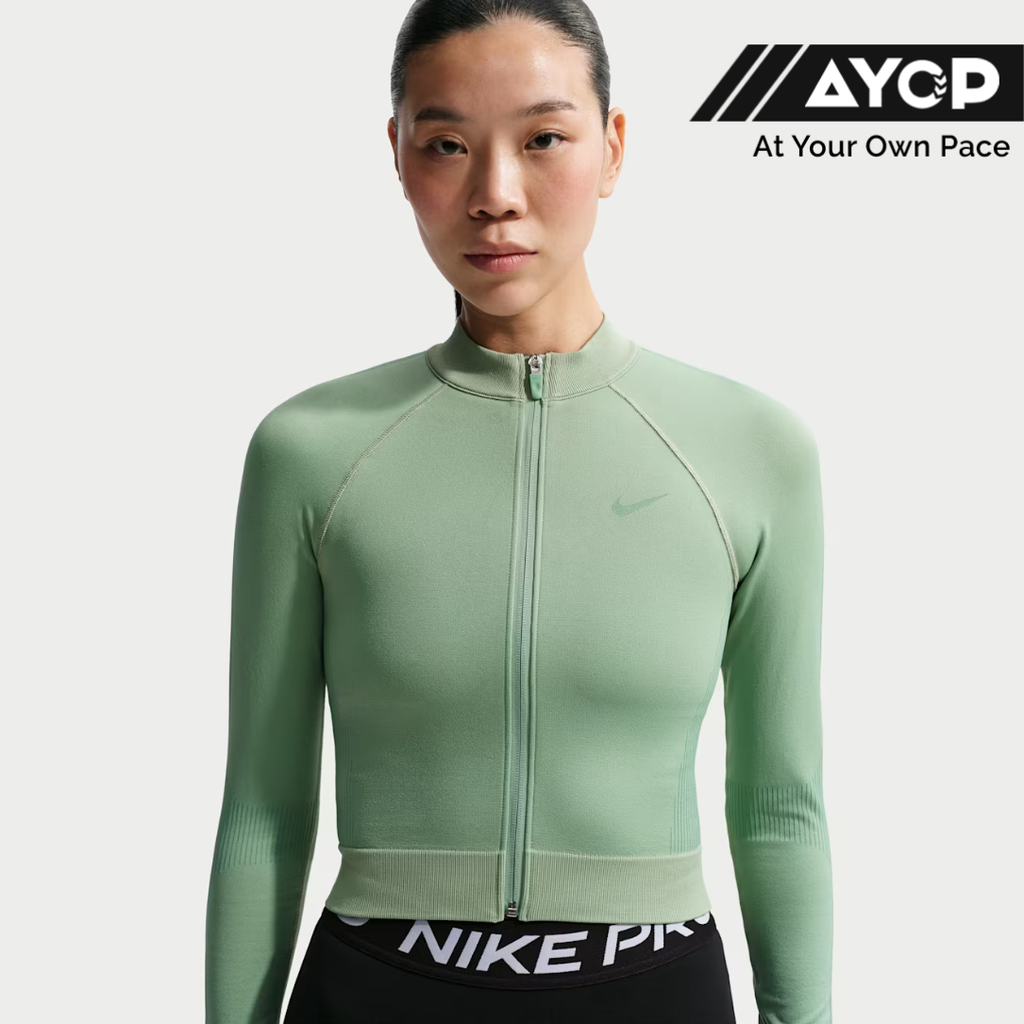 Nike Pro Full-Zip Women's Running Tops - Steam