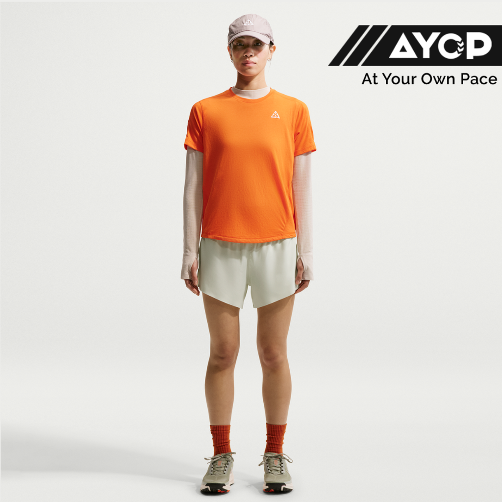 Nike Dri-FIT ACG Mid-Rise Brief-Lined Trail Women's Running Shorts - Sea Glass