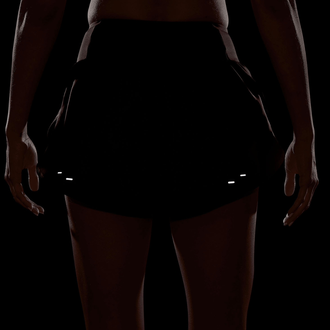 Nike Tempo Flow Swoosh Mid-Rise Brief-Lined Women's Running Shorts - Black