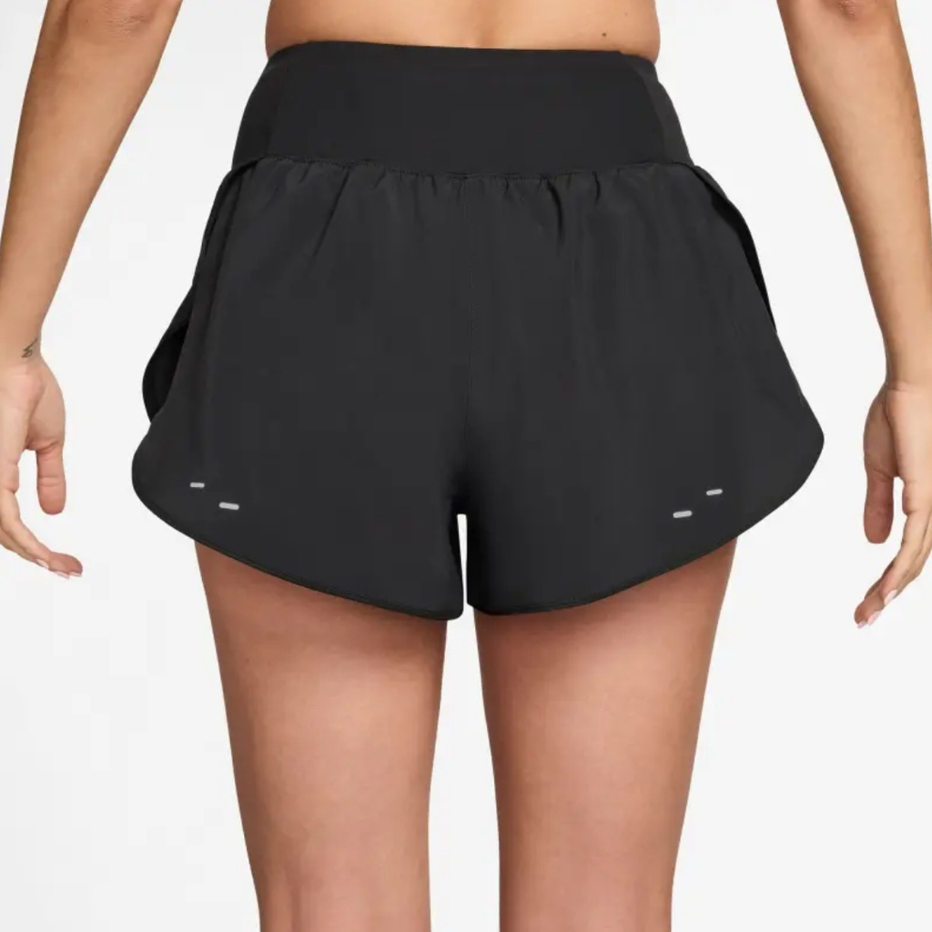 Nike Tempo Flow Swoosh Mid-Rise Brief-Lined Women's Running Shorts - Black