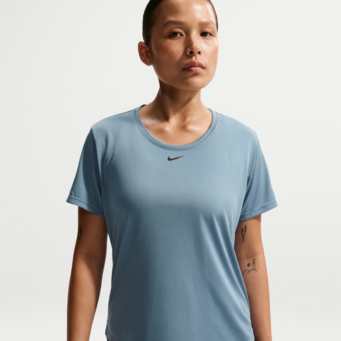 Nike Dri-FIT One Standard Fit Women's Running Tops - Smokey Blue