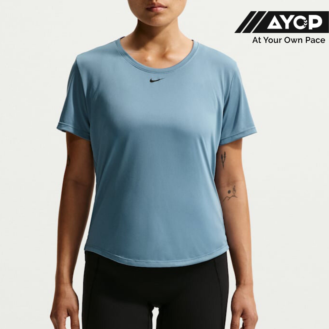 Nike Dri-FIT One Standard Fit Women's Running Tops - Smokey Blue