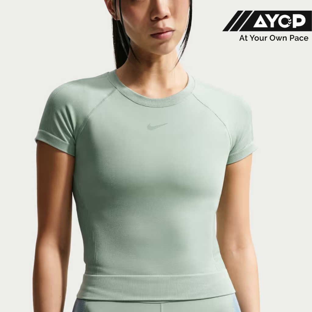 Nike Pro Dri-FIT Seamless Women's Running Tops - Steam