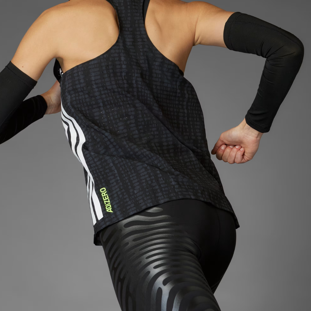 Adidas Adizero Women's Running Singlet - Carbon Black