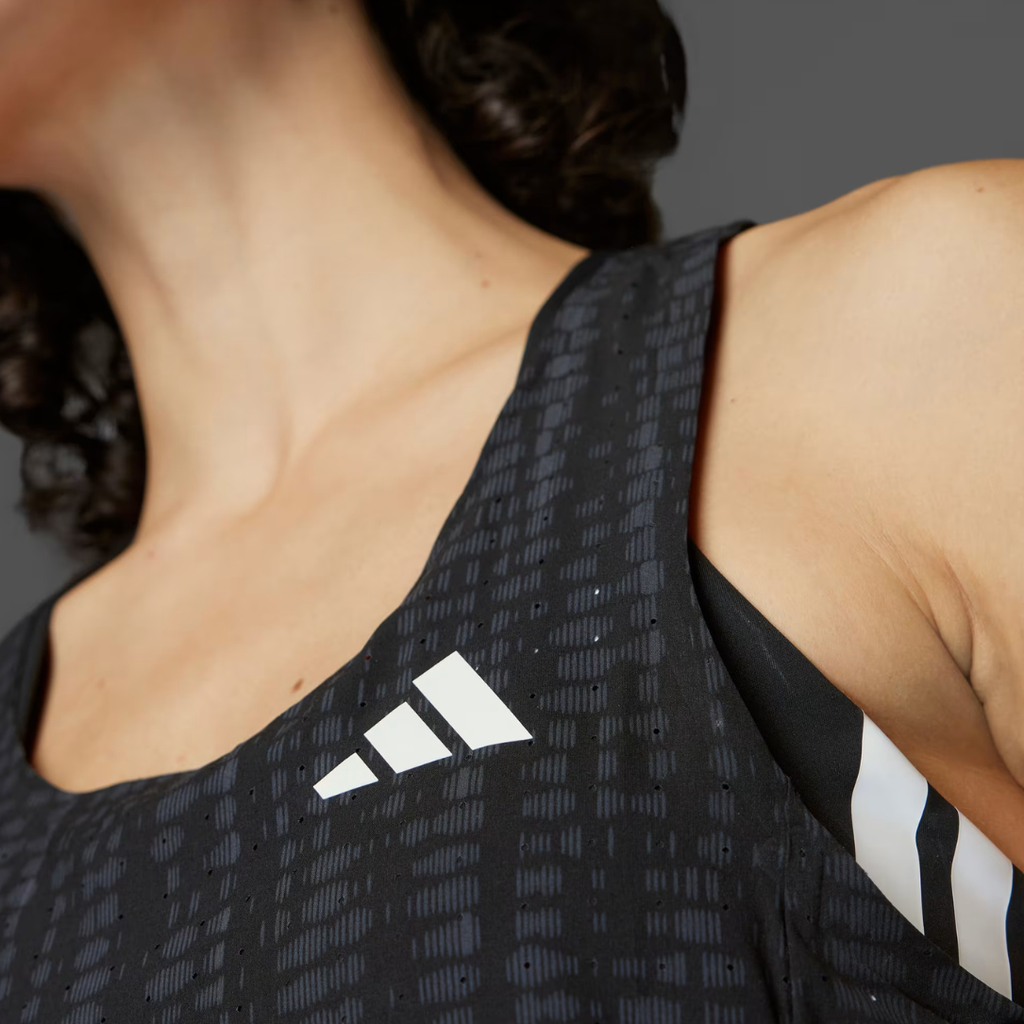 Adidas Adizero Women's Running Singlet - Carbon Black