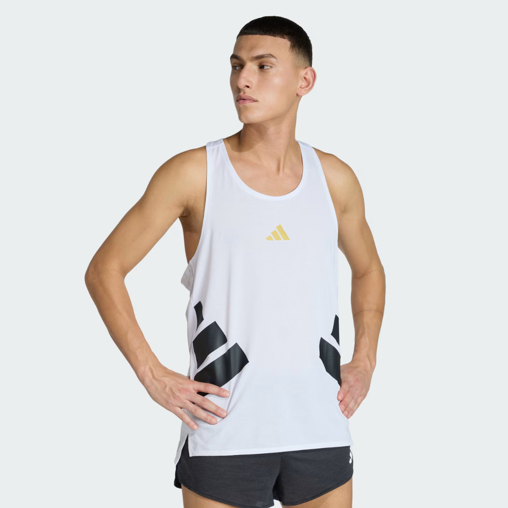 Adidas Adizero All Time Classic Men's Running Tops - White Black