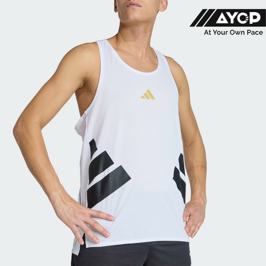 Adidas Adizero All Time Classic Men's Running Tops - White Black