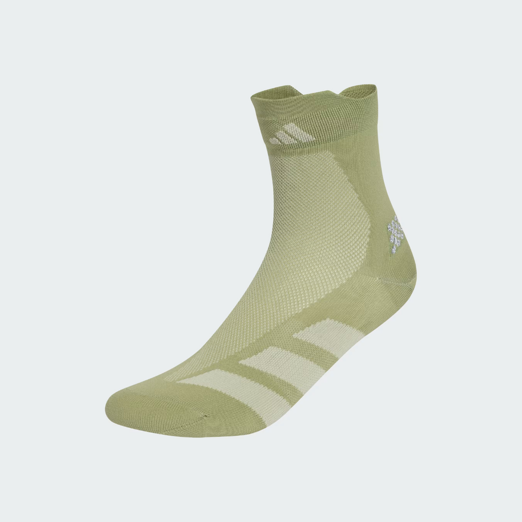 Adidas Adizero Running Quarter Running Socks - Tent Green