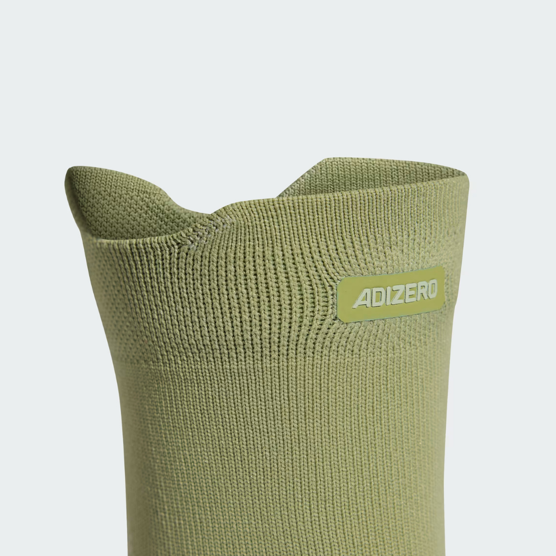Adidas Adizero Running Quarter Running Socks - Tent Green
