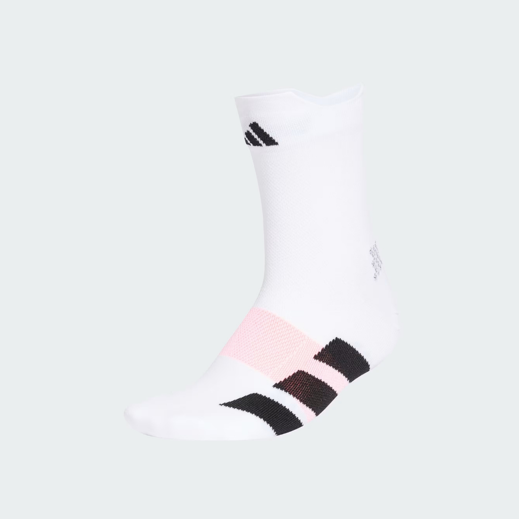 Adidas Adizero Running Quarter Running Socks - White