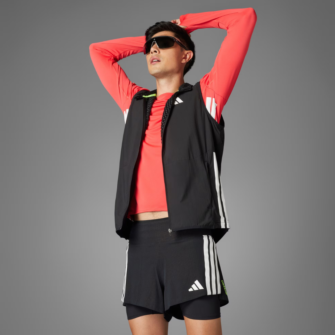 Adidas Adizero 2-in-1 Gel Pocket Men's Running Shorts - Black