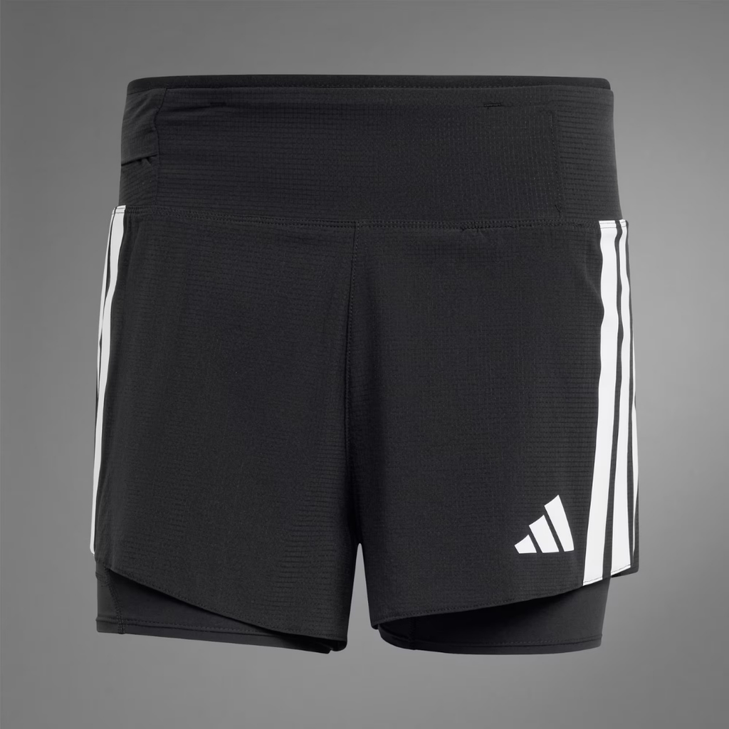 Adidas Adizero 2-in-1 Gel Pocket Men's Running Shorts - Black
