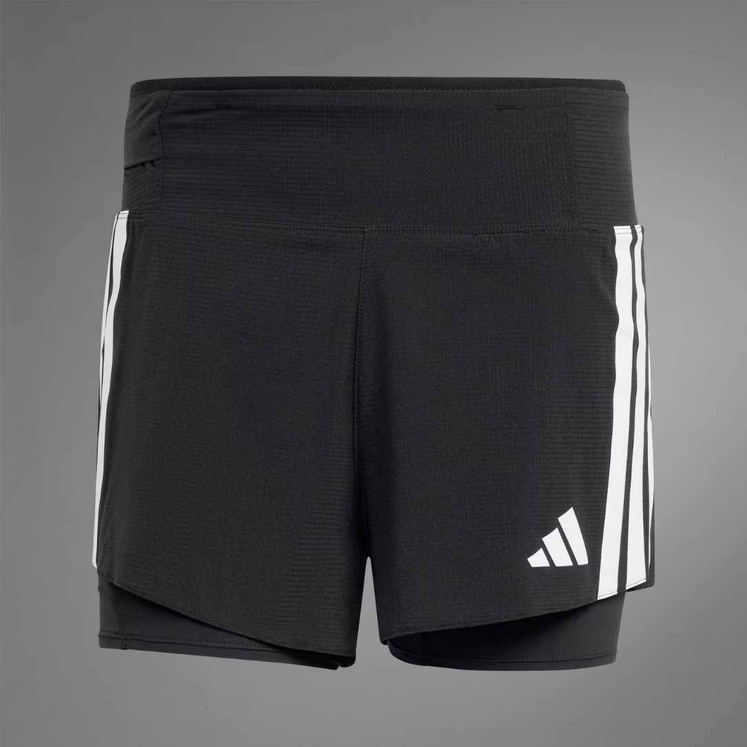 Adidas Adizero 2-in-1 Gel Pocket Men's Running Shorts - Black