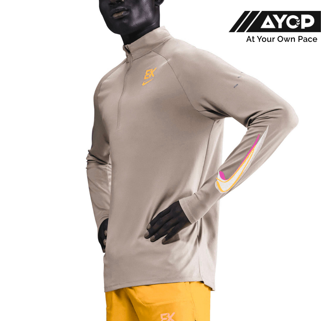 Nike Dri-FIT Stride EK 1/4 Zip Men's Running Top - Bright Ceramic