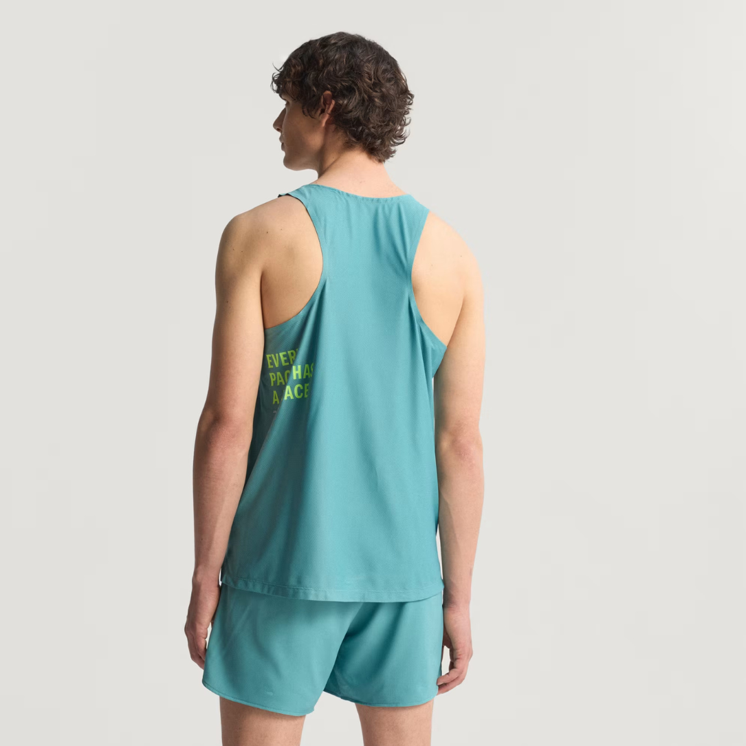 Adidas Runners OTR Men's Running Singlet - Powder Teal