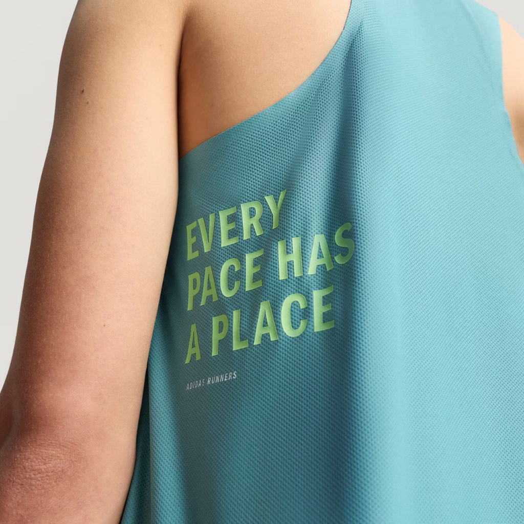 Adidas Runners OTR Men's Running Singlet - Powder Teal