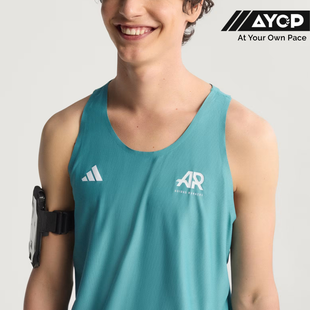 Adidas Runners OTR Men's Running Singlet - Powder Teal