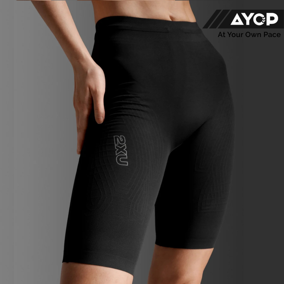 2XU Light Speed React Hi-Rise Compression Women's Running Tights - Black/Black Reflective