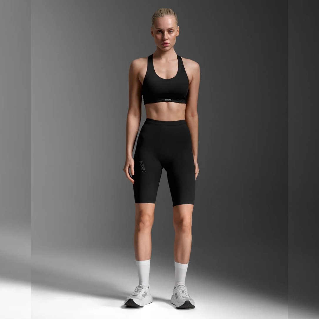 2XU Light Speed React Hi-Rise Compression Women's Running Tights - Black/Black Reflective