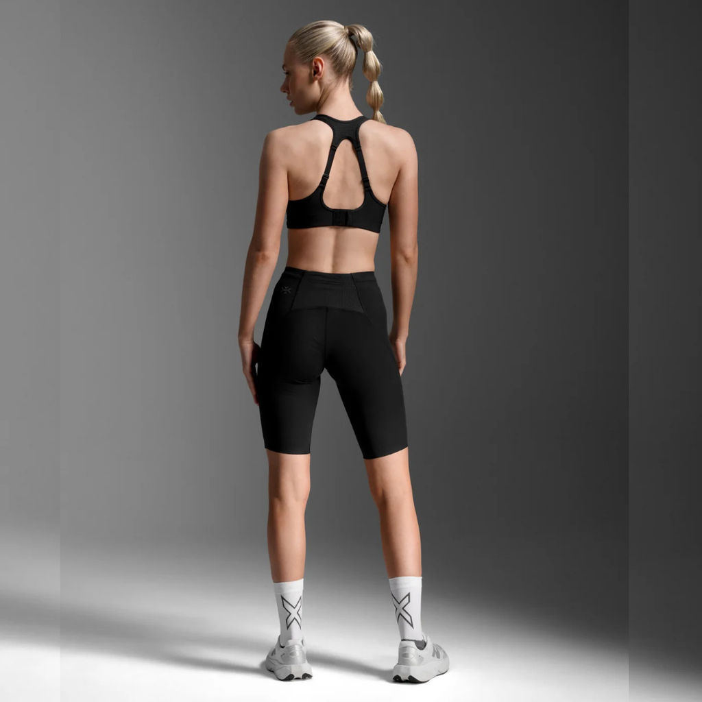 2XU Light Speed React Hi-Rise Compression Women's Running Tights - Black/Black Reflective