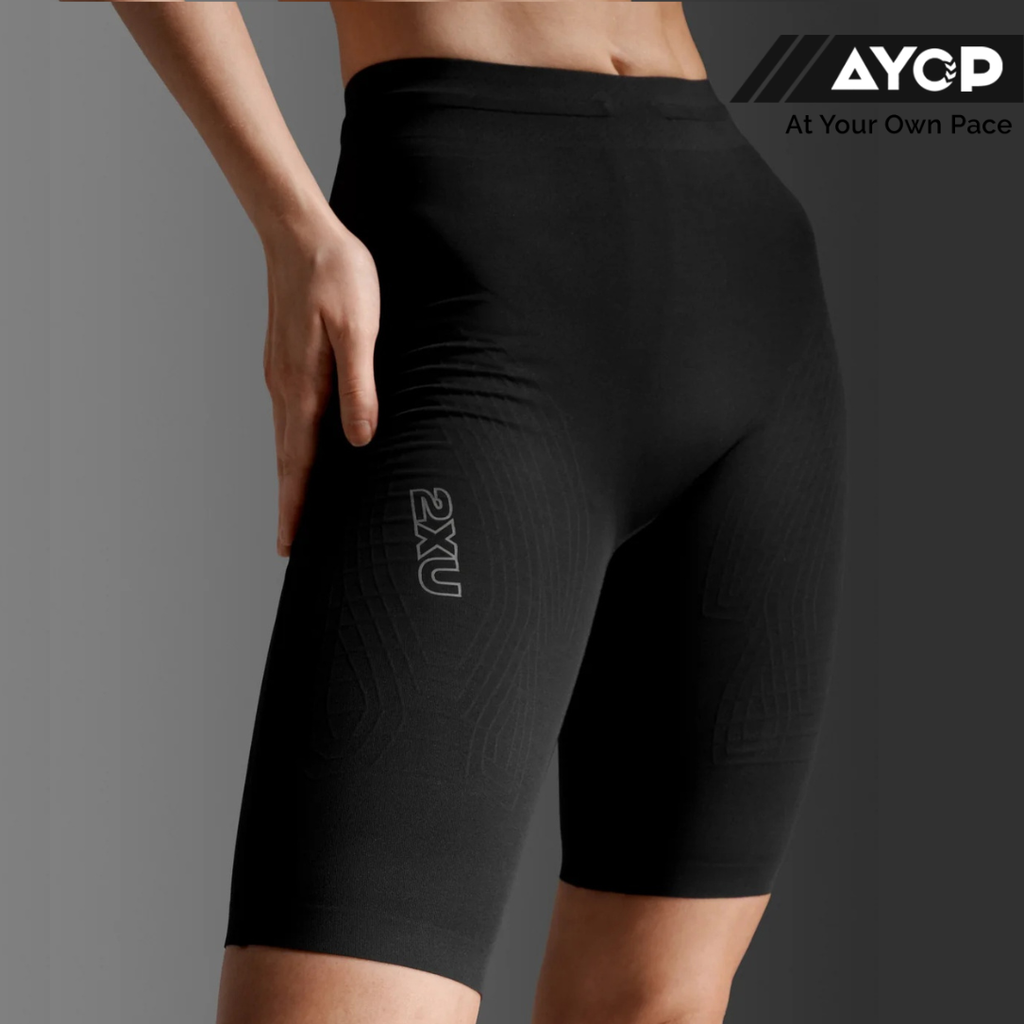2XU Light Speed React Hi-Rise Compression Women's Running Tights - Black/Black Reflective