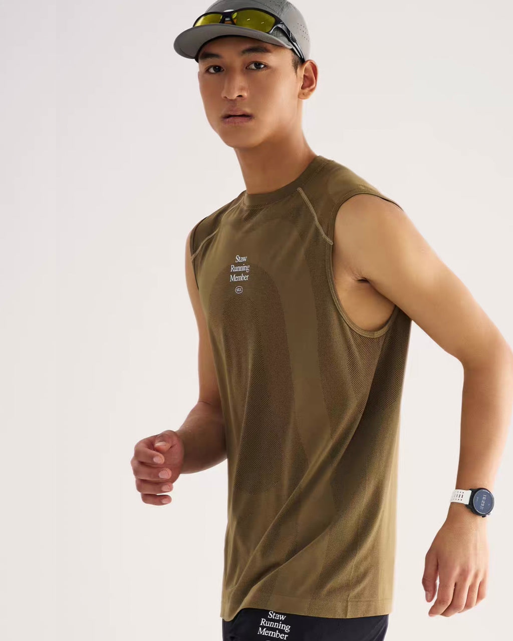 Staw Seamless Knit Men's Running Sleeveless