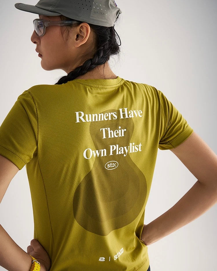 Staw Music Themed Printed Women's Running T-Shirt